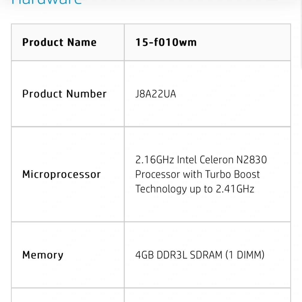 HP 15-F010 wm Notebook PC